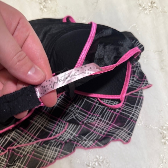 Vintage Y2K Black & Pink Grunge Lingerie – Size 36C - Picture 2 of 5